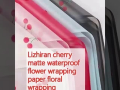 Lizhiran wiśniowy matowy wodoodporny papier do pakowania kwiatów papier do pakowania kwiatów przezroczysty koreański papier do pakowania kwiatów