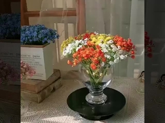 Ręcznie napisane mini gwiazdkowe niebo, kolory wiosenne, gwiazdkowe gwiazdy, symulowane kwiaty, fałszywe kwiaty, sztuczna