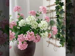 3-głowy drewniana szyte kulika symulacja kwiat fałszywy kwiat dekoracja domu miękka dekoracja ślub