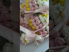 18-różowy pudełko z kwiatami mydłowymi, bukiet kwiatów mydłowych, Walentynki, prezenty świąteczne, urodziny małe p