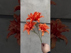 Kwiat symulacji ślubu, trójgłowa fioletowa orchidea, kwiat salonu ślubnego, dekoracja domu, płyn jedwabiu