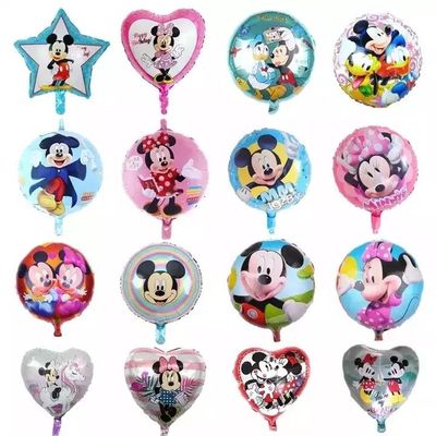 kupować Postać z kreskówki Round Star Heart Minnie Mickey Kids nadmuchiwany balon foliowy 18 cali produkcja online