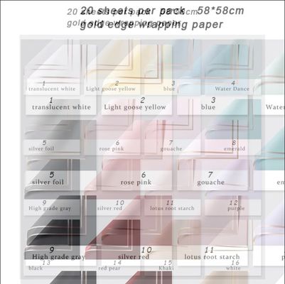 kupować Półprzezroczyste papiery do opakowań różowych w stylu koreańskim 58*58cm 20 kartonów na opakowanie produkcja online