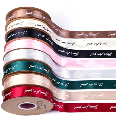 kupować 3mm-100mm Niestandardowa satynowa wstążka do prezentów kolorowa tęcza grosgrain wstążka do zawijania kwiatów online manufacture