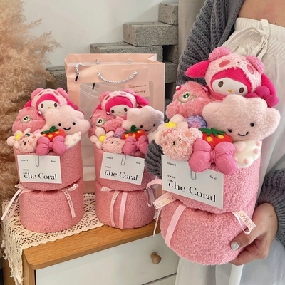 kupować 520 Walentynkowy prezent urodzinowy dla dziewcząt Kuromi Sanrio lalki kreskówki lalki bukiety online manufacture