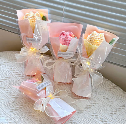 kupować Małe, ale uderzające 15x26cm Tkanie Tulipany Mały bukiet kwiatów w wielu kolorach produkcja online