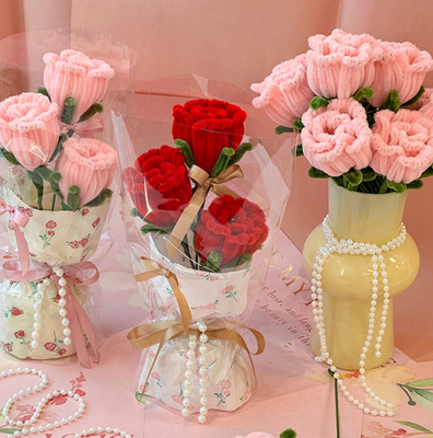 Dobra cena. Niu Niu Bang Pipe Cleaner Rose Bouquet Ręcznie wykonana piękność dla Twojego domu w Internecie