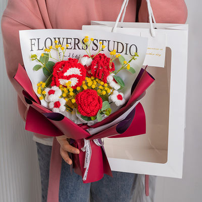 kupować 40x30cm goździk z dzianiną piękny prezent na Dzień Matki produkcja online