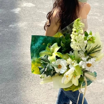 kupować Papier teksturowy z kamienia do mycia atramentem, papier do pakowania bukietów kwiatowych, opakowania do sztuki kwiatowej barwionej na płaszczyźnie, materiały do pakowania kwiatów online manufacture