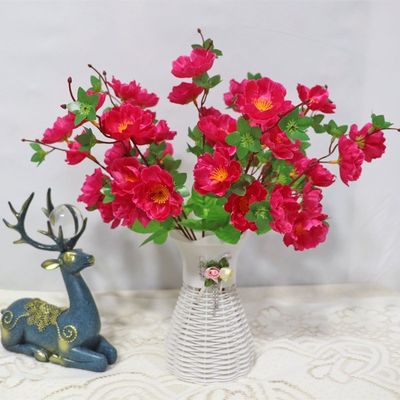 kupować Ślub, rekwizyty fotograficzne, dekoracja wnętrz i zewnętrznych z realistycznymi kwiatami brzoskwiniowymi produkcja online