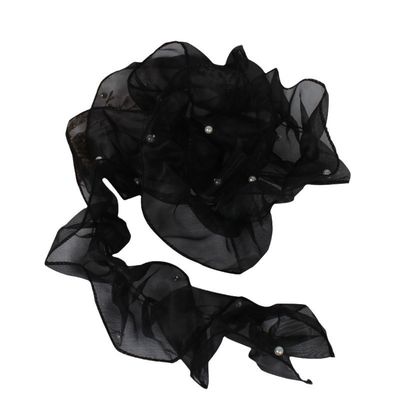 kupować 12cm organza perłowa z pleczem krawędź ruffle krawędź lustra krawędź wstążka siatka kwiat róża Kwiat akcesoria odzież usta produkcja online