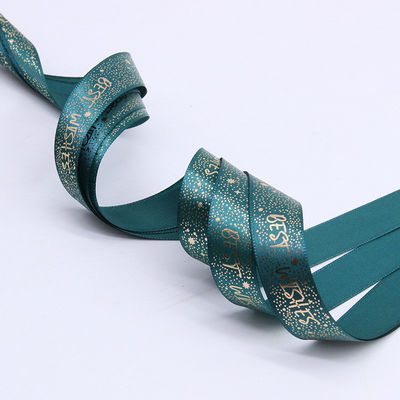 kupować 2cm zielona wstążka pudełko prezentów opakowanie wstążka ciasta kwiatowego BESTWISHES gorąca pieczętowanie wstążka prezentów produkcja online