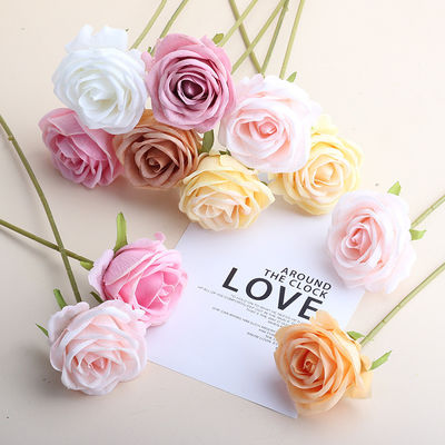 kupować Symulacja transgraniczna symulacja sztuczna róża kwiat róży jednogłębny kwiat sztuczny kwiat jedwab kwiat kwiat dekoracja domu kwiat produkcja online