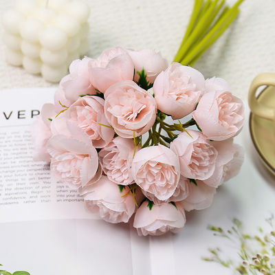 kupować 27 sztucznych kwiatów lotosu, bukiety ręczne na salę ślubną, świeże i proste rekwizyty fotograficzne do dekoracji domu. produkcja online