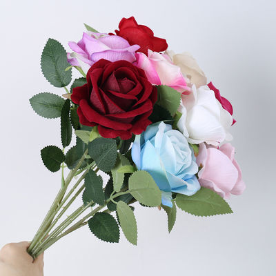 kupować Sztuczna róża, jednogłowa mała perłowa róża, domowa rekwizytka fotograficzna, sztuczny kwiat, bestseller walentynkowy produkcja online