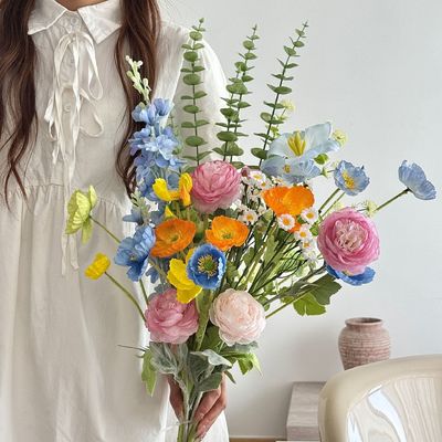 kupować Wierzbowana kula, róża, symulowany kwiat, fałszywy bukiet kwiatów, dekoracja salonu, fotografia sezonu absolwentów, ręczne rekwizyty do fotografii bukietu produkcja online