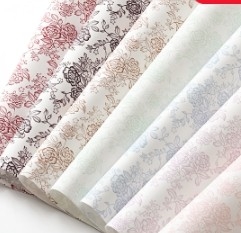 kupować Kwiaciarnia Owijanie bukiet Papier opakowaniowy 3D Papier papierowy z bawełny Gwiazdka Rzeka Róża Miłość Kwiat Papier opakowaniowy online manufacture