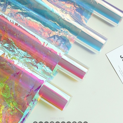 kupować Kolorowy papier foliowy do pakowania kwiatów, papier perłowy, laserowa tęcza, przezroczysty siedmiokolorowy cukier, kolorowy materiał do pakowania kwiatów online manufacture