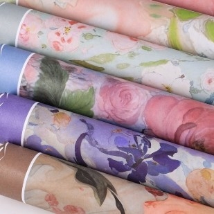 kupować Koncepcja artystyczna pomalowanie olejowe seria układy kwiatowe kwiaty papier opakowaniowy online manufacture