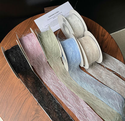 kupować 4cm/10m Czarne piórkowe wstążki kwiatowe bukiet krawat Tassel Design dla DIY Dekoracja Materiały kwiatowe produkcja online