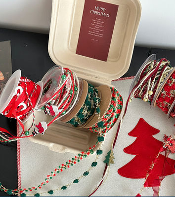 kupować DIY Materiały kwiatowe Zielona wstążka świąteczna 1cm/5m do dekoracji i pudełek prezentów produkcja online