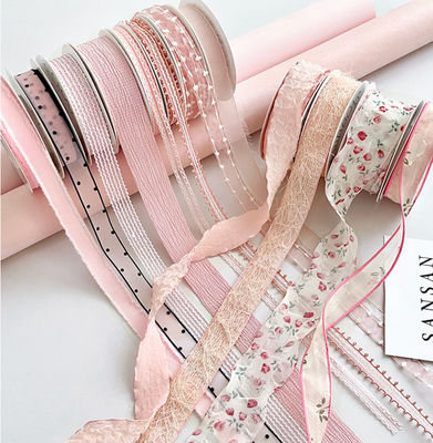 kupować Rizhao Honey Series Wstążka Kwiatowy Bukiet Dekoracja Pływak Ręcznie Robione Kwiatowe DIY Prezent Opakowanie Paski Materiał Poliestrowy Trwałość Koloru produkcja online