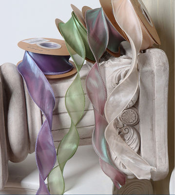 kupować Ręcznie wykonane materiały DIY czarna wstążka i tekstura jedwabna włókna z rybiego ogona do pakowania bukietów świeżych kwiatów produkcja online