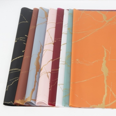 kupować Wodoodporny papier do pakowania bukietów Hansunosa Golden Marble dla świeżych kwiatów, pakowanie dla kwiaciarń, czas wysyłki 30-45 dni online manufacture