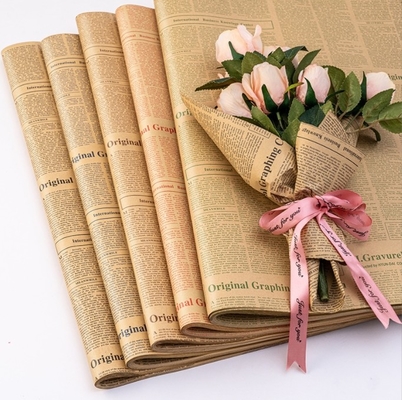 kupować Wiele Kolorów Papieru Kraft Vintage do Pakowania Książek, Pakowania Prezentów, Pakowania Bukietów, Pakowania Kwiatów i Angielskich Gazet online manufacture