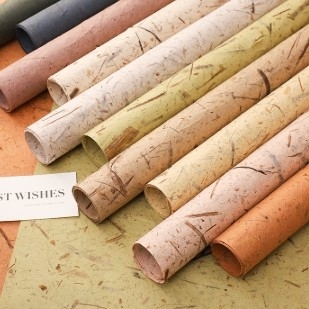 kupować Papier do pakowania i owijania bukietów dla kwiaciarzy, w stylu vintage, z efektem rozerwanych krawędzi i żyłkami liści w wielu kolorach online manufacture