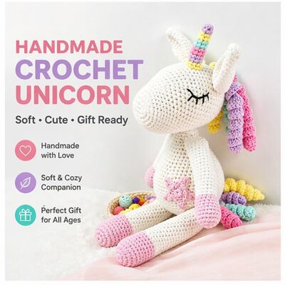 kupować Organiczne przedmioty z haczykiem Gorąca sprzedaż Miękkie duże zabawki Ręcznie Certyfikacja Ce Amigurumi Wypełniona Płaszczasty jednorożec lalka dla niemowląt produkcja online