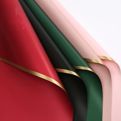 kupować Papier do pakowania w kwiaty ze złotym obramowaniem 58 cm * 58 cm Wodoodporny papier do pakowania produkcja online