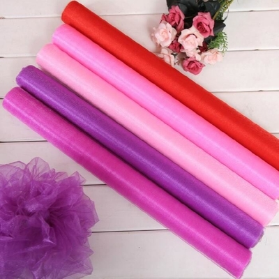 kupować Miękka jedwabna tkanina z organzy o wysokiej gęstości 100 cm 150 cm Dekoracja ślubna Tiulowa rolka online manufacture