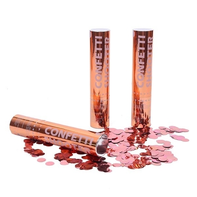 kupować Różowe złoto Błyszcząca metaliczna folia Koło Party Popper Confetti Shooter Cannon online manufacture