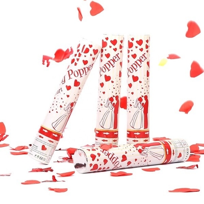 kupować 30cm Red Heart Folia Party Confetti Cannon Shooter Outdoor Indoor Use online manufacture