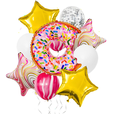 Dobra cena. Cartoon Donut Pentagram Balony z folii aluminiowej do dekoracji urodzinowej w Internecie