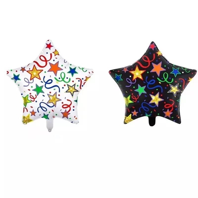 Dobra cena. Hurtownie New Arrival 18 cali gwiazda balon ślub dekoracja urodzinowa biała czarna gwiazda balon! w Internecie