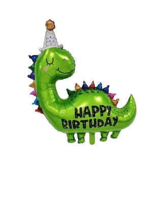 Dobra cena. Balon foliowy dinozaurów Duży nadmuchiwany zwierzę z kreskówek Okrągły balon foliowy Dino na imprezę dla dzieci w Internecie