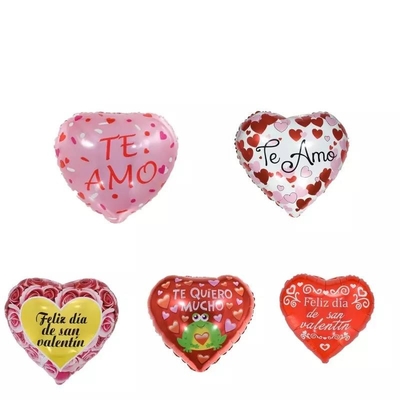 Dobra cena. Hurtownie nowy typ 18 cali w kształcie serca hiszpańskie balony foliowe strona dekoracji festiwal balon na dzień matki w Internecie