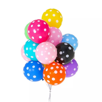 Dobra cena. Wielokolorowe niestandardowe pełne drukowanie lateksowe balony lateksowe w kropki 12 cali w Internecie