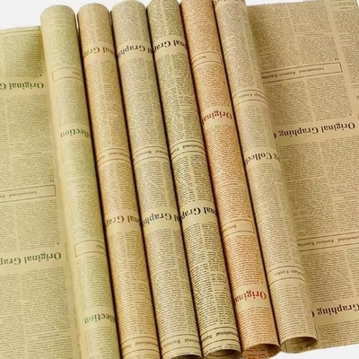Dobra cena. Nowy projekt Drukowanie gazety Kraft Papier opakowaniowy Papier rzemieślniczy Kwiaty Papier opakowaniowy Kwiaty w Internecie