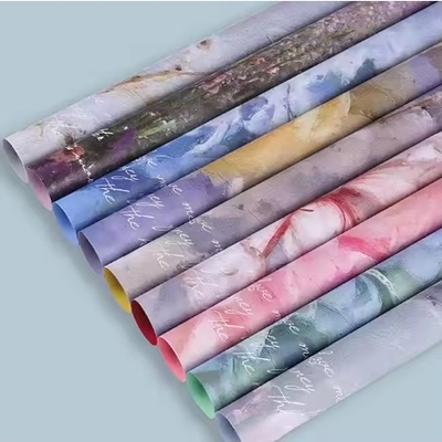 Dobra cena. 50g Gorąco wodoodporny projektant Papier opakowaniowy do kwiatów Zielony kwiatowy obraz kwiatowy w Internecie