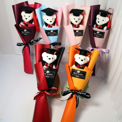 Dobra cena. 10x35cm Graduation Foam Bear Bouquet Świętuj z przyjaciółmi i imprezami szkolnymi w wielu kolorach w Internecie