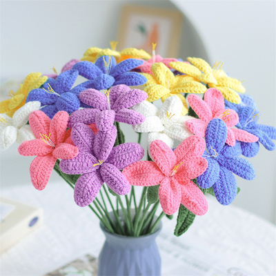 Dobra cena. Płytkowany stos ręcznie szyte bukiet Tulip Faux Floral Dekor dla Walentynki / prezent różnorodność Tulip w Internecie