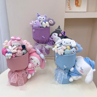Dobra cena. Fragment z kreskówki Kuromi Doll Bouquet Creative Gift Birthday Gift Bouquet dla dziewczyny Season Graduation Valentine's Day Gift w Internecie