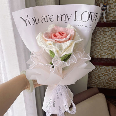 Dobra cena. Materiały do bukietu kwiatowego DIY zestaw rzemieślniczy do dzianych kwiatów w Internecie