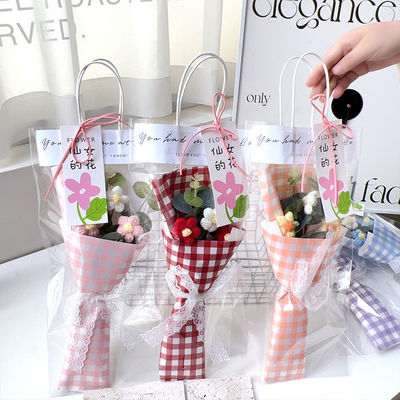 Dobra cena. Kwiaty pastelne na Dzień Matki - ręcznie zwinięte kwiaty z przędzy w Internecie