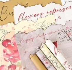 Dobra cena. Papier artystyczny dla miłośników płomieni Fire Edge Retro papier opakowaniowy z kwiatów z skóry krowiej w Internecie