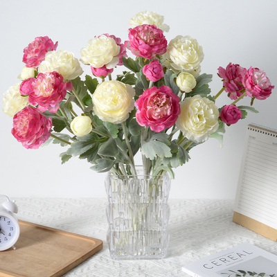 Dobra cena. Symulacja wysokiej klasy 3-głowy plusz tysiąc pozy Lotus Flower, Ocean Peony, symulacja kwiat, domowa dekoracja ślubna, wysokiej klasy fałszywy bukiet w Internecie