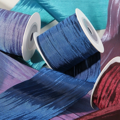 Eugen Yarn Strap Pearl Color Changing Wrinkle Strap Polyester 5cm/50m Przenośny Kwiat Podarunkowy Opakowanie DIY Akcesoria do włosów